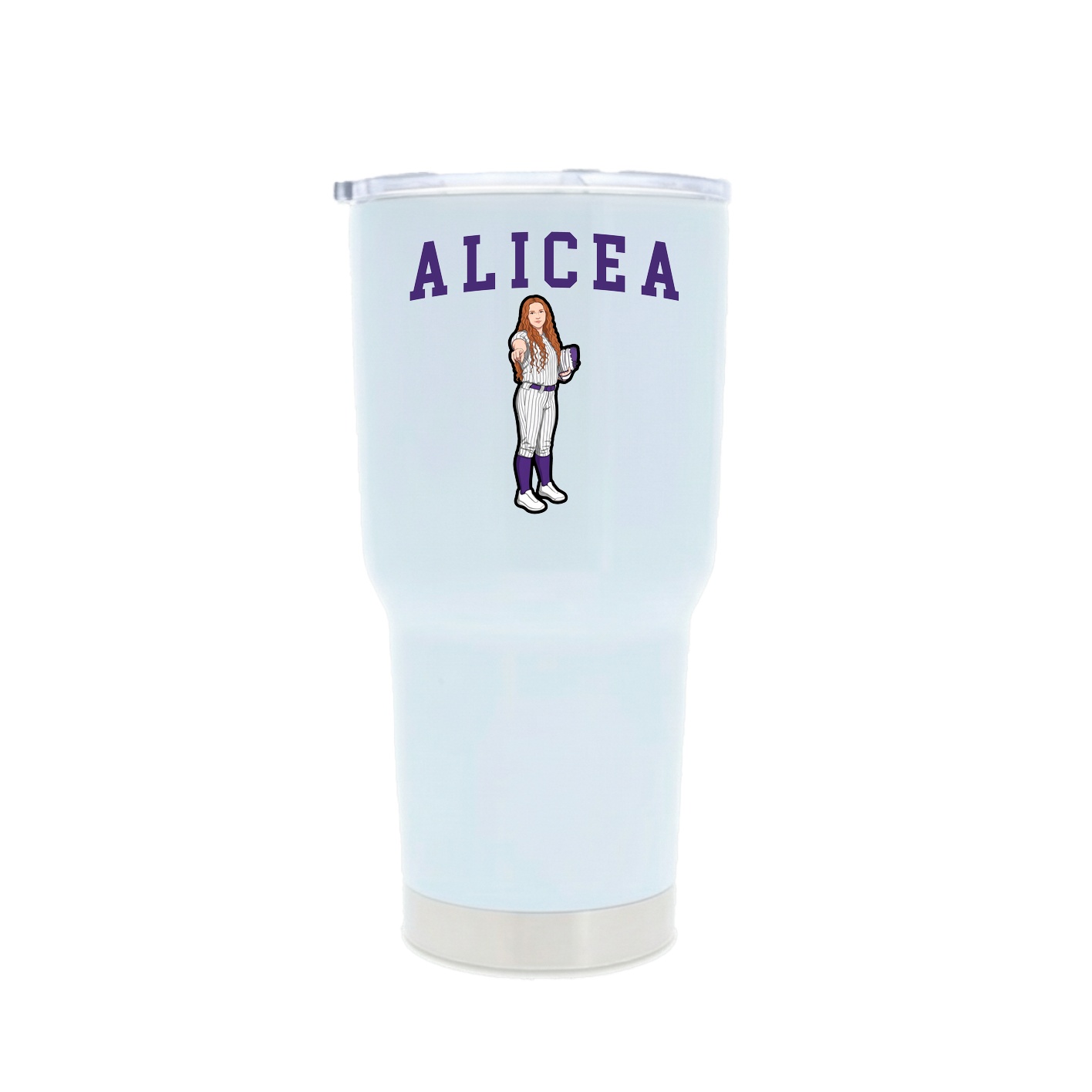 30oz Stainless Steel Tumbler — Shirsey in White