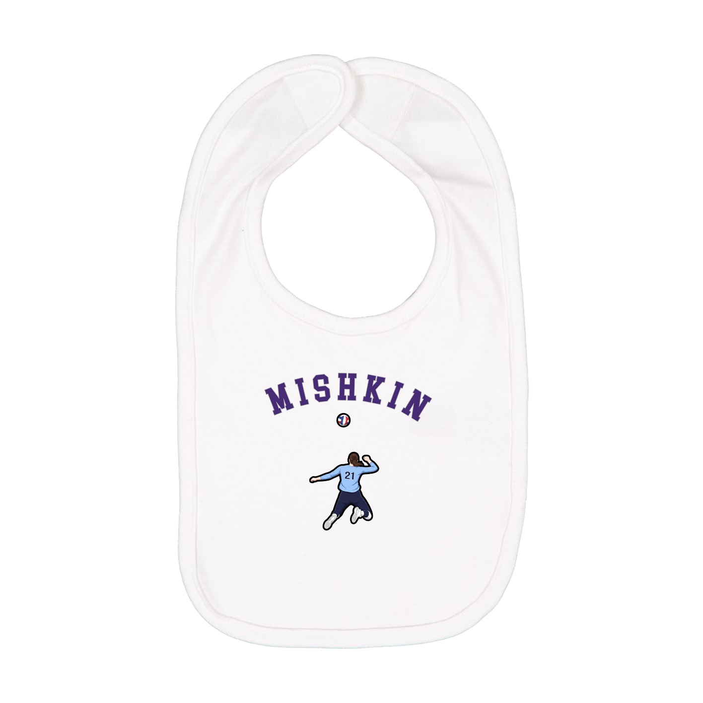 Infant Bib — Shirsey Arch in White
