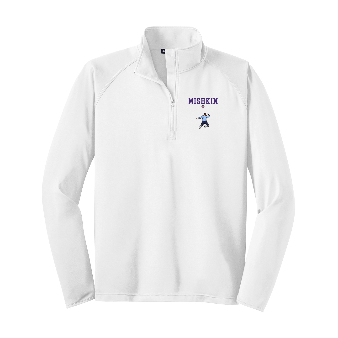 Q-Zip Pullover — Shirsey in White