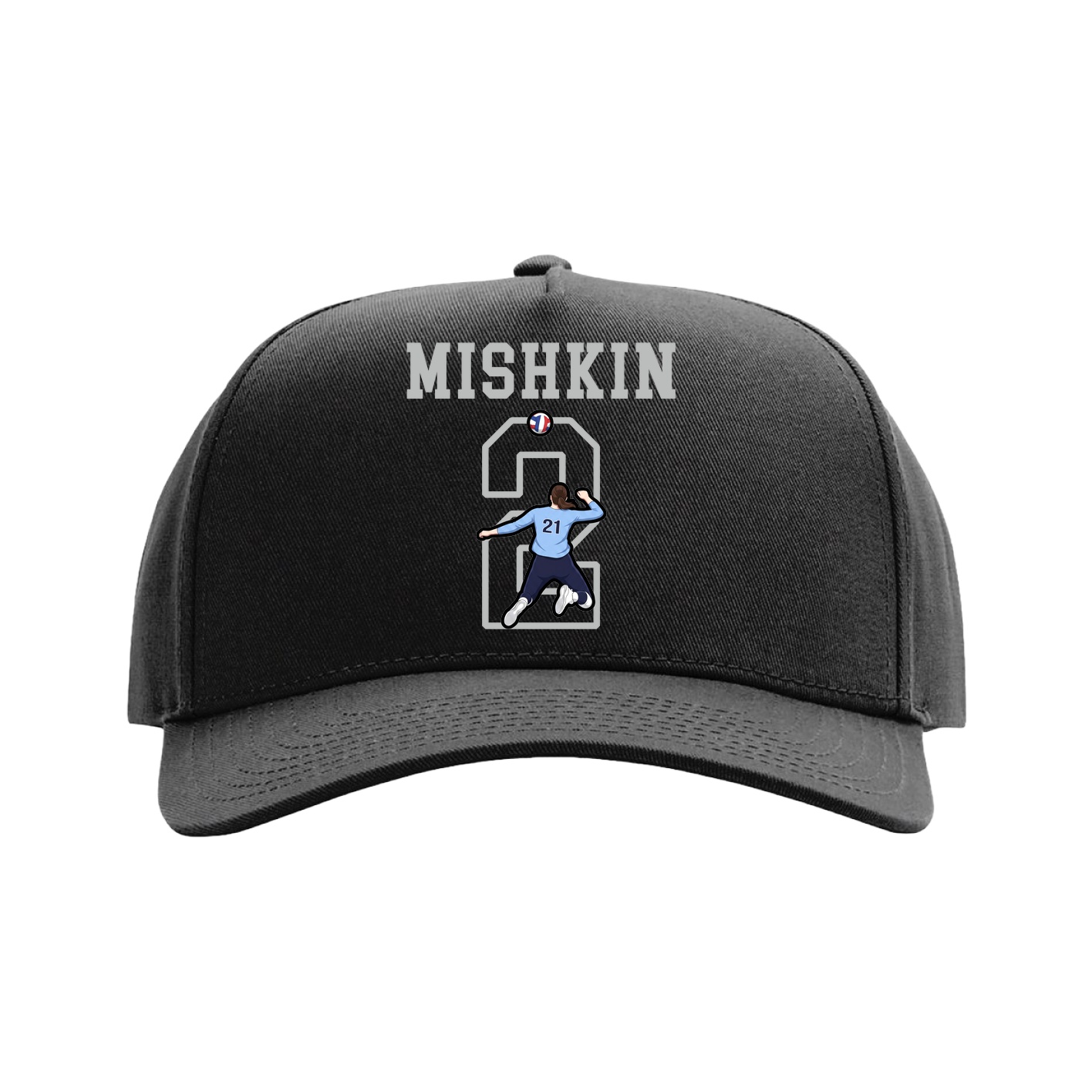 Full Fabric Five-Panel Champ Cap — Shirsey in Black