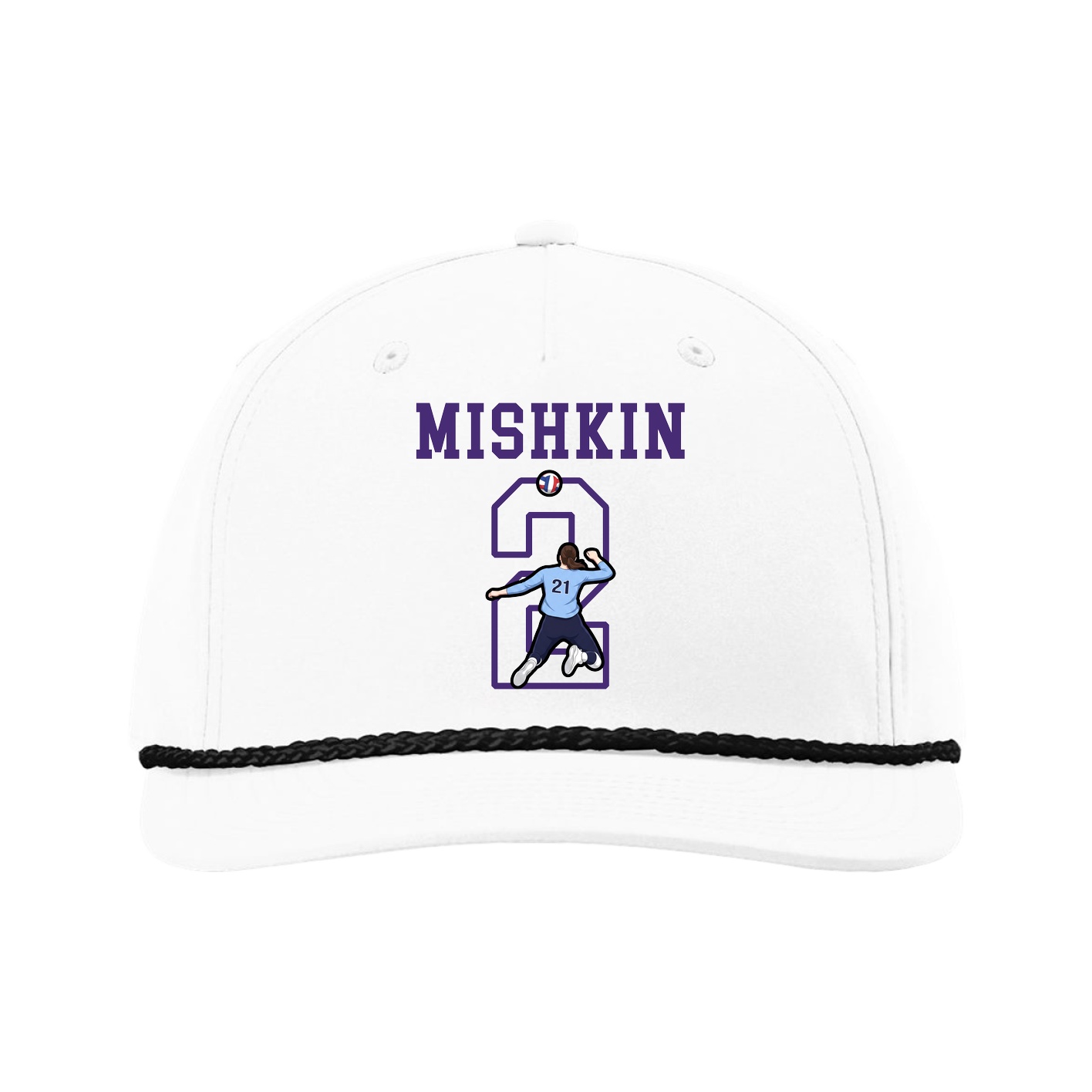 Five-Panel Classic Rope Cap — Shirsey in White