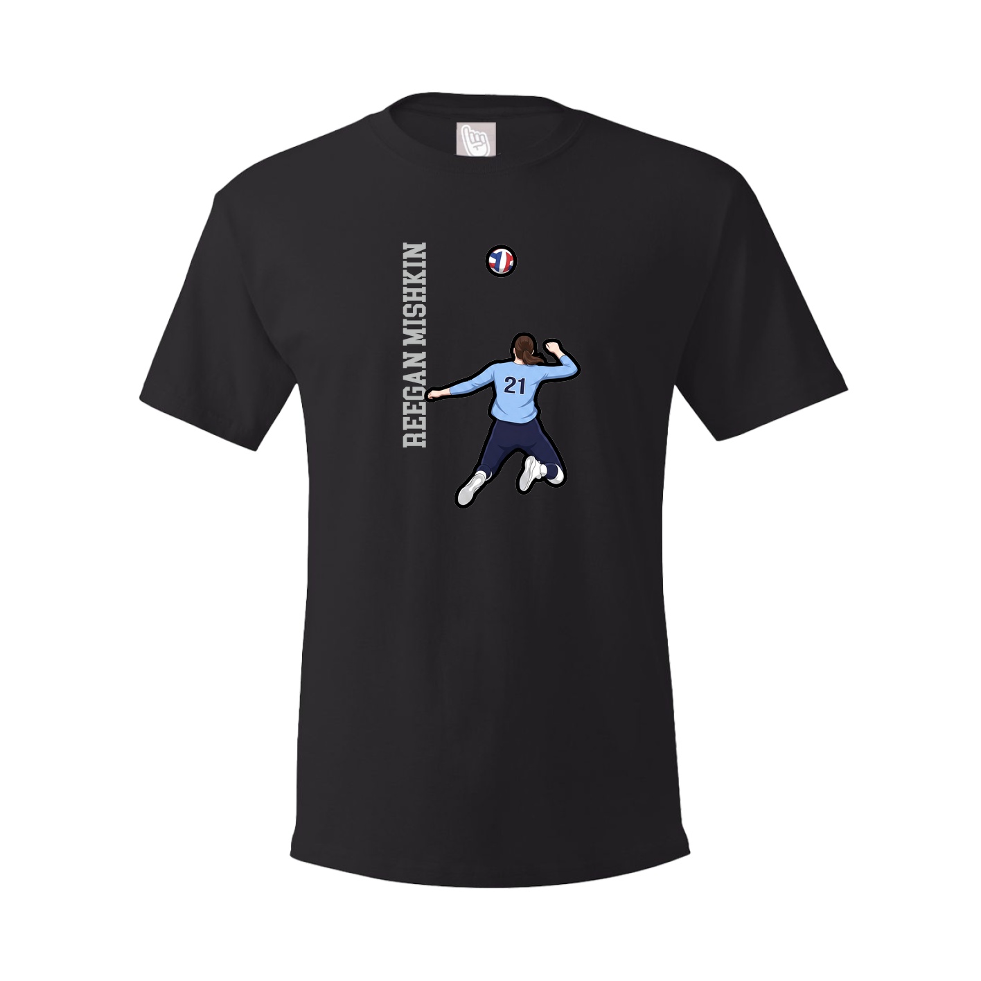 Tee — Name Vertical in Black