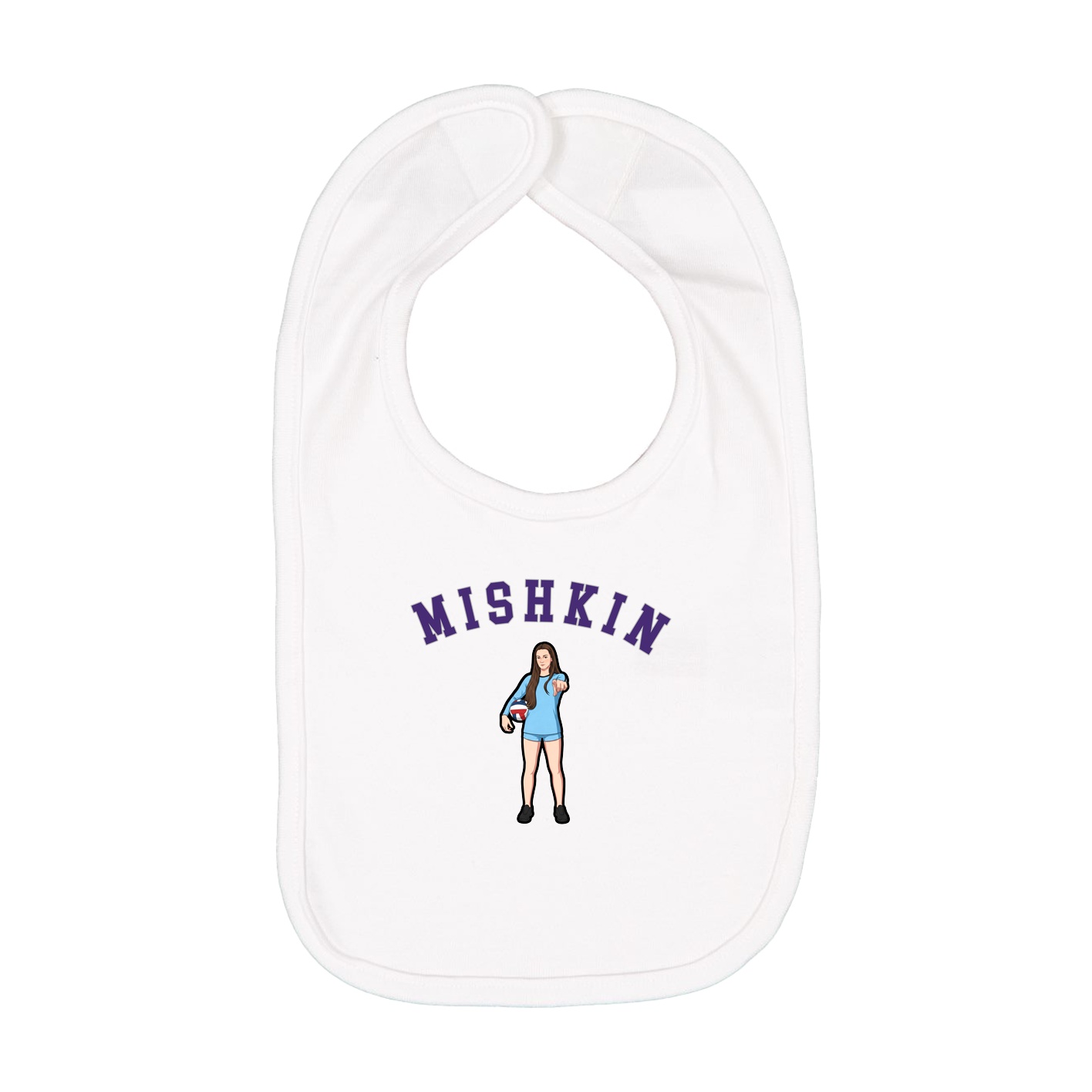 Infant Bib — Shirsey Arch in White