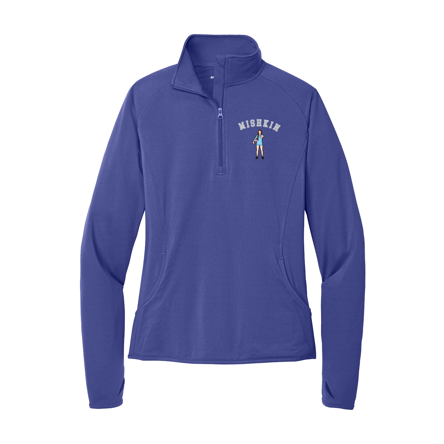 Women's Q-Zip Pullover — Shirsey Arch in Purple