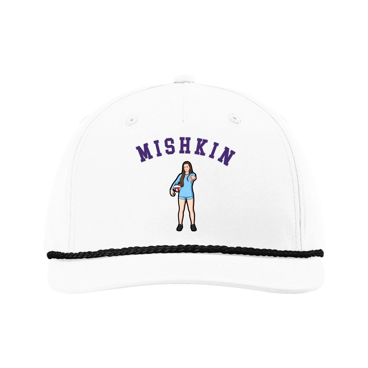 Five-Panel Classic Rope Cap — Shirsey Arch in White