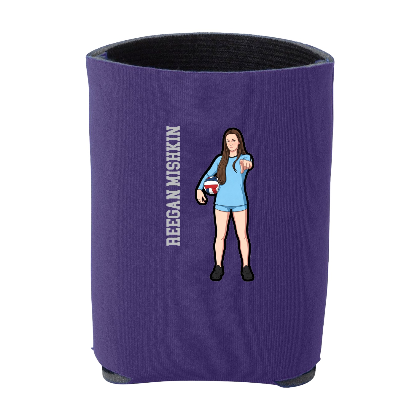 Can Holder — Name Vertical in Purple