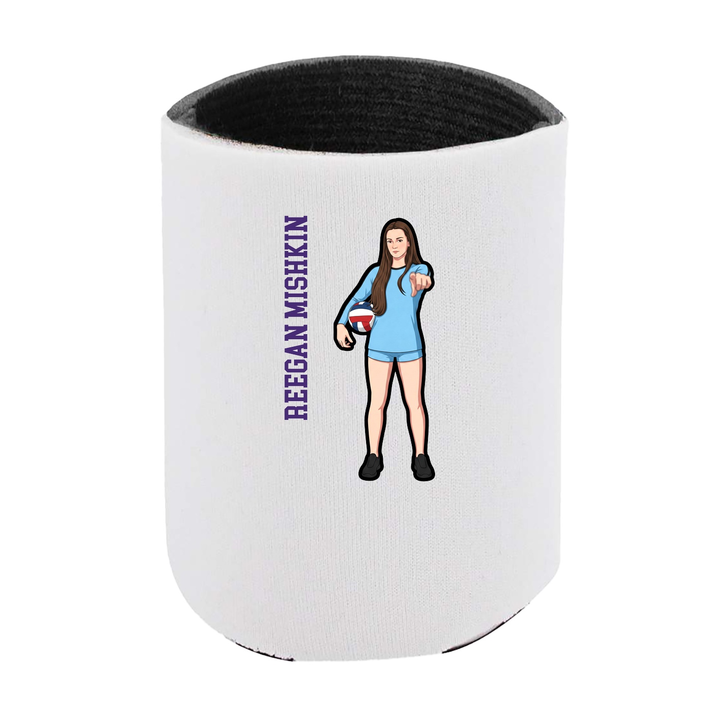 Can Holder — Name Vertical in White