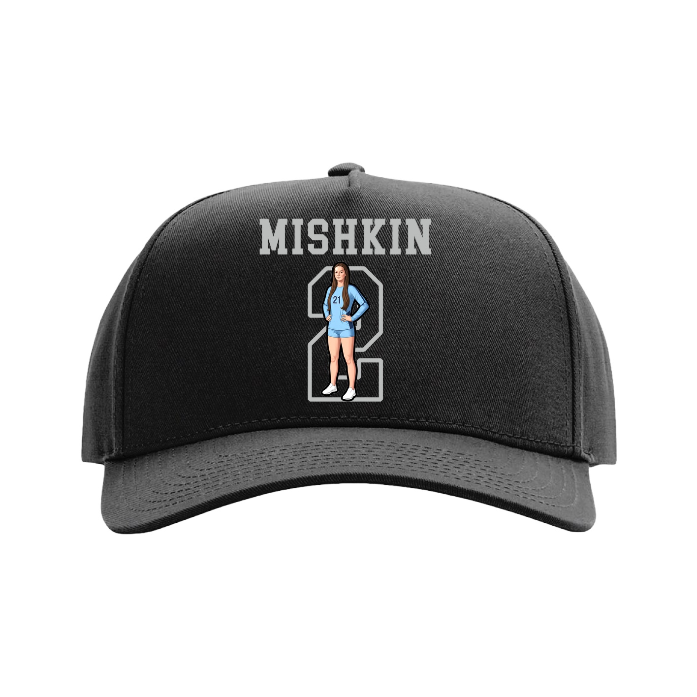 Full Fabric Five-Panel Champ Cap — Shirsey in Black