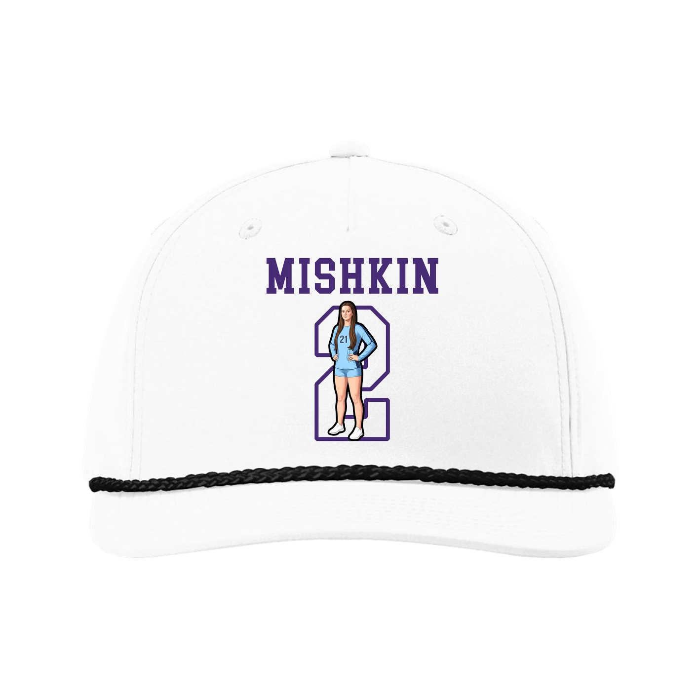Five-Panel Classic Rope Cap — Shirsey in White