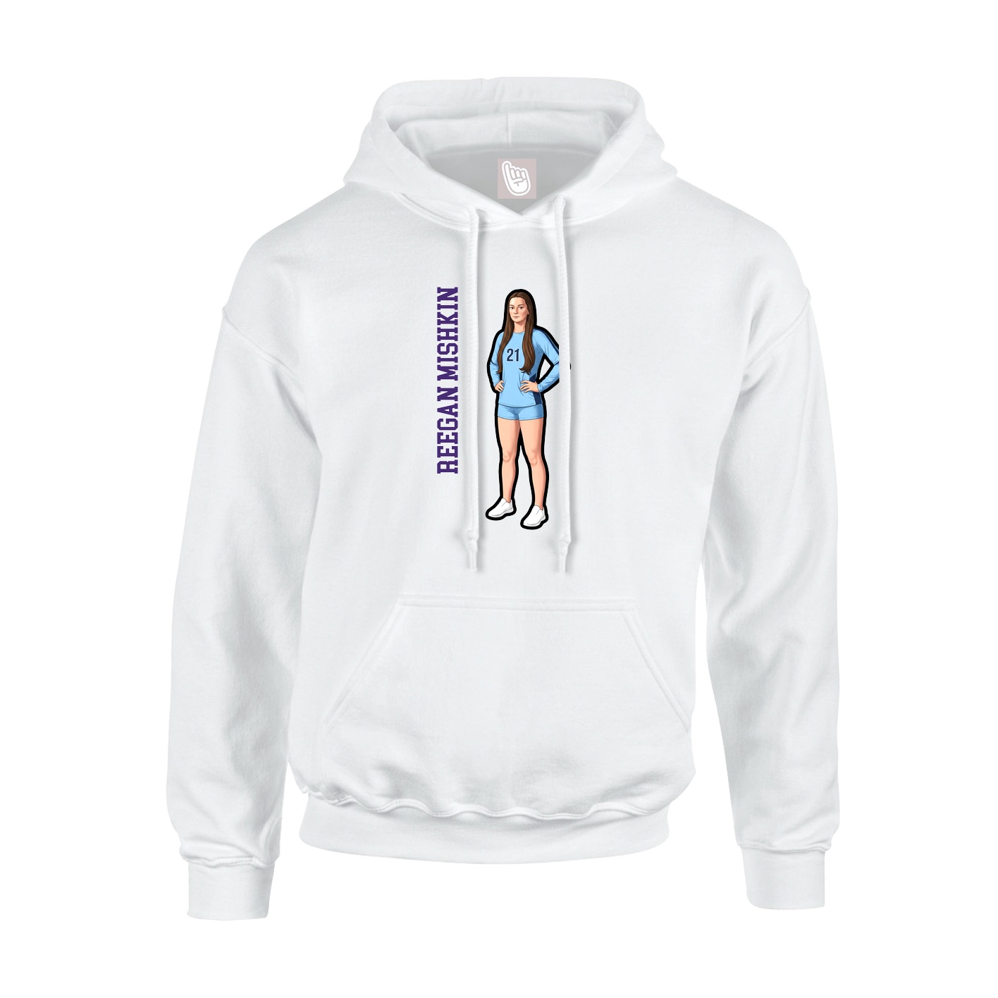 Hoodie — Name Vertical in White