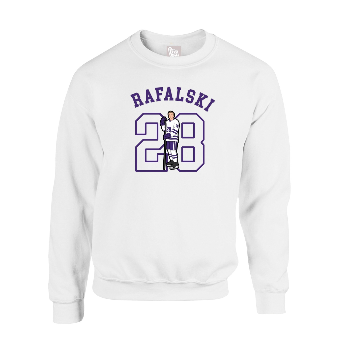 Fleece Crew — Shirsey Arch in White