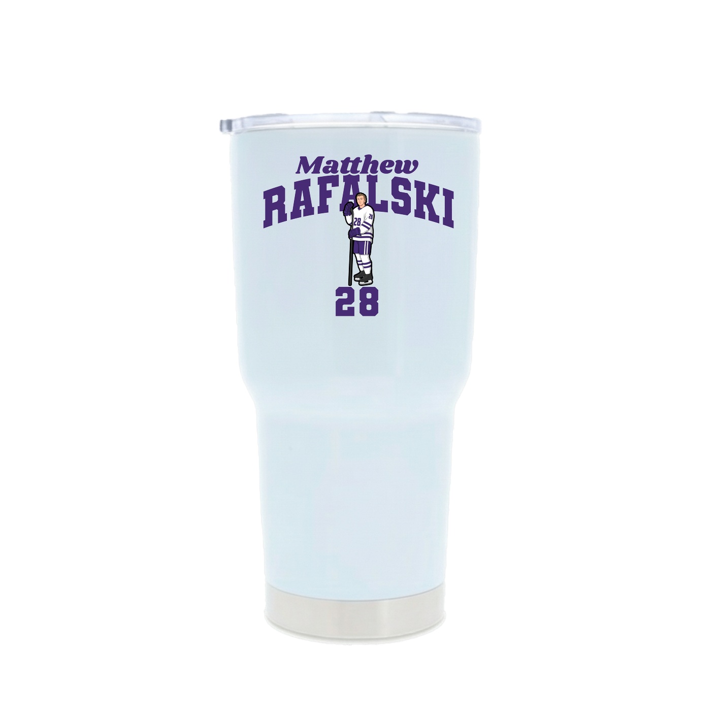 30oz Stainless Steel Tumbler — Signature Arch in White