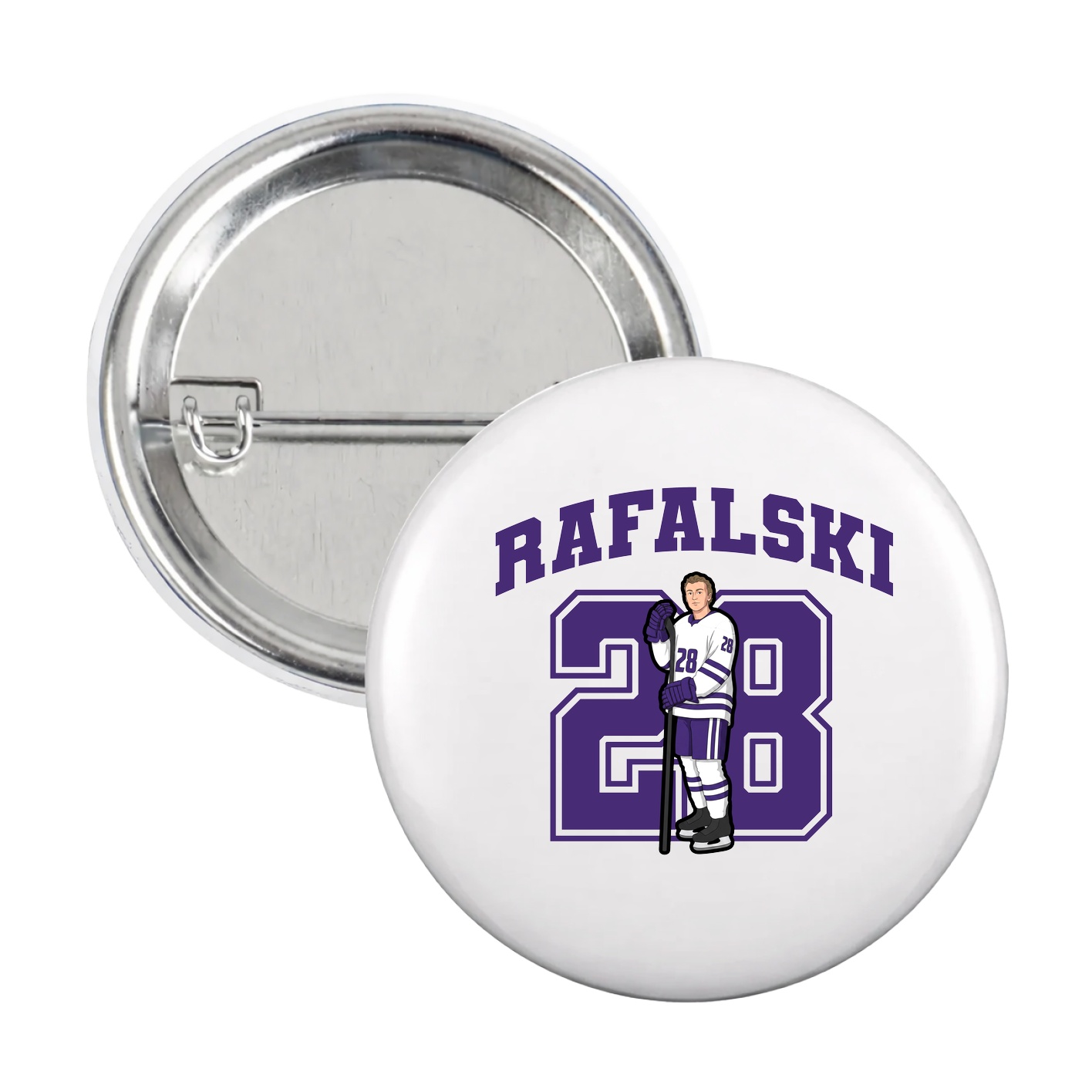 Game Day Button — Number in White