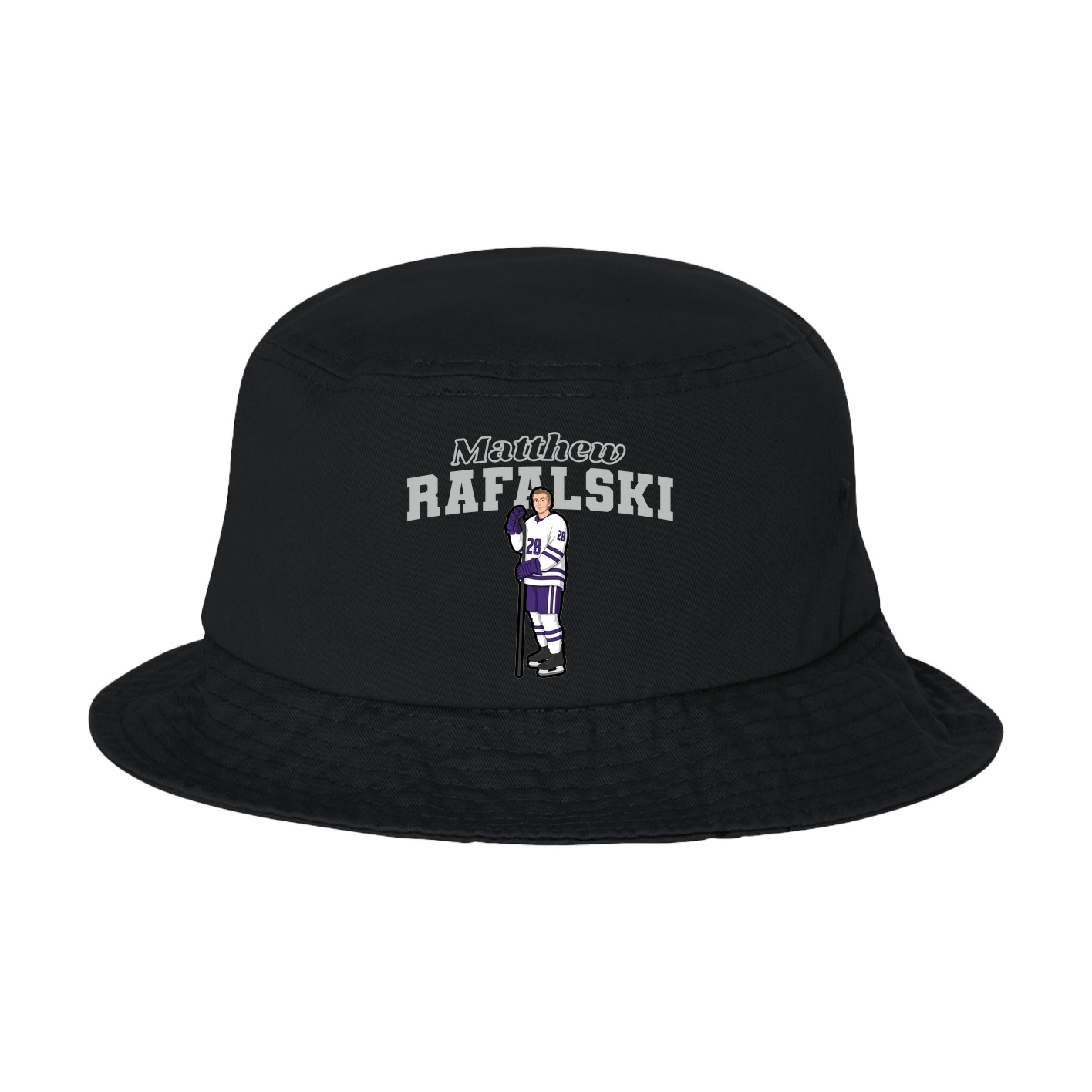 Bucket Cap — Name Arch in Black