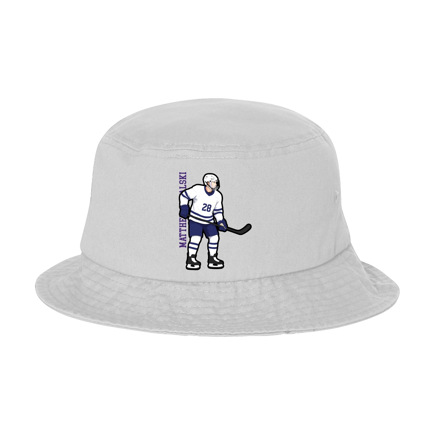 Bucket Cap — Name Vertical in White