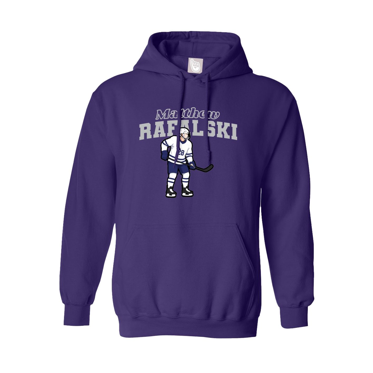 Hoodie — Name Arch in Purple