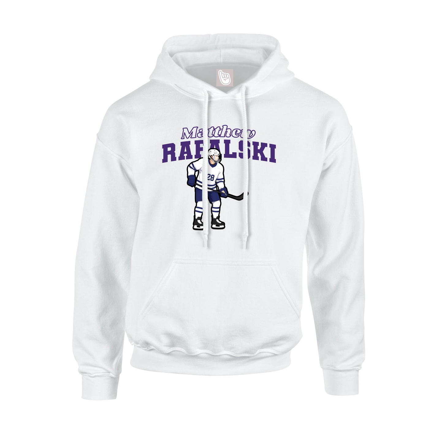 Hoodie — Name Arch in White