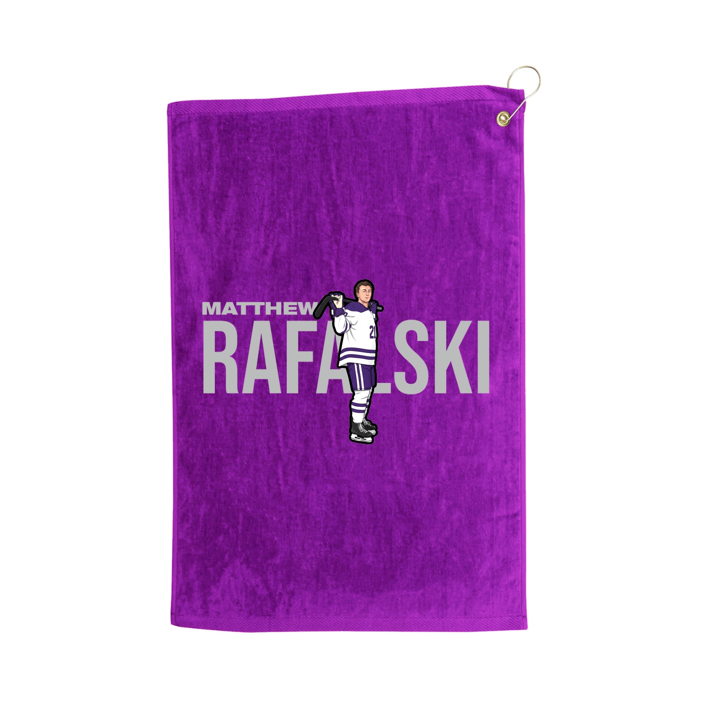 Golf Towel — Player Name in Purple