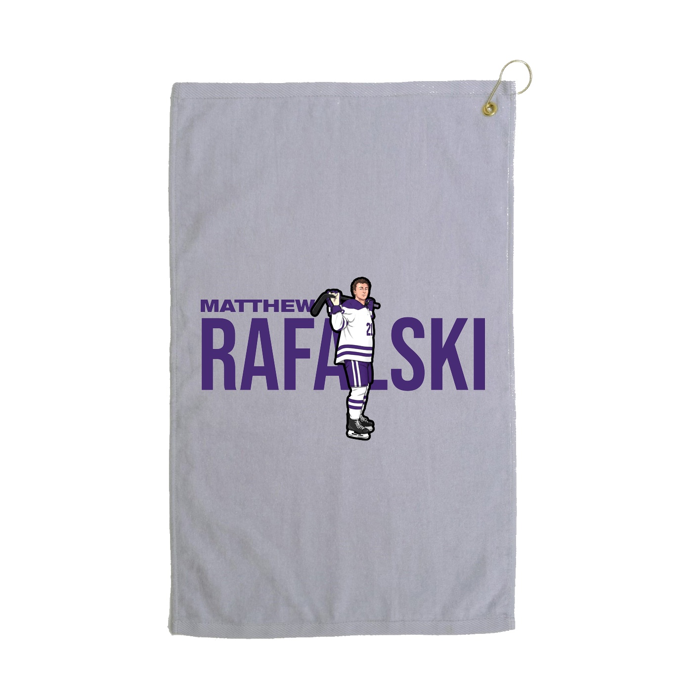 Golf Towel — Player Name in Grey