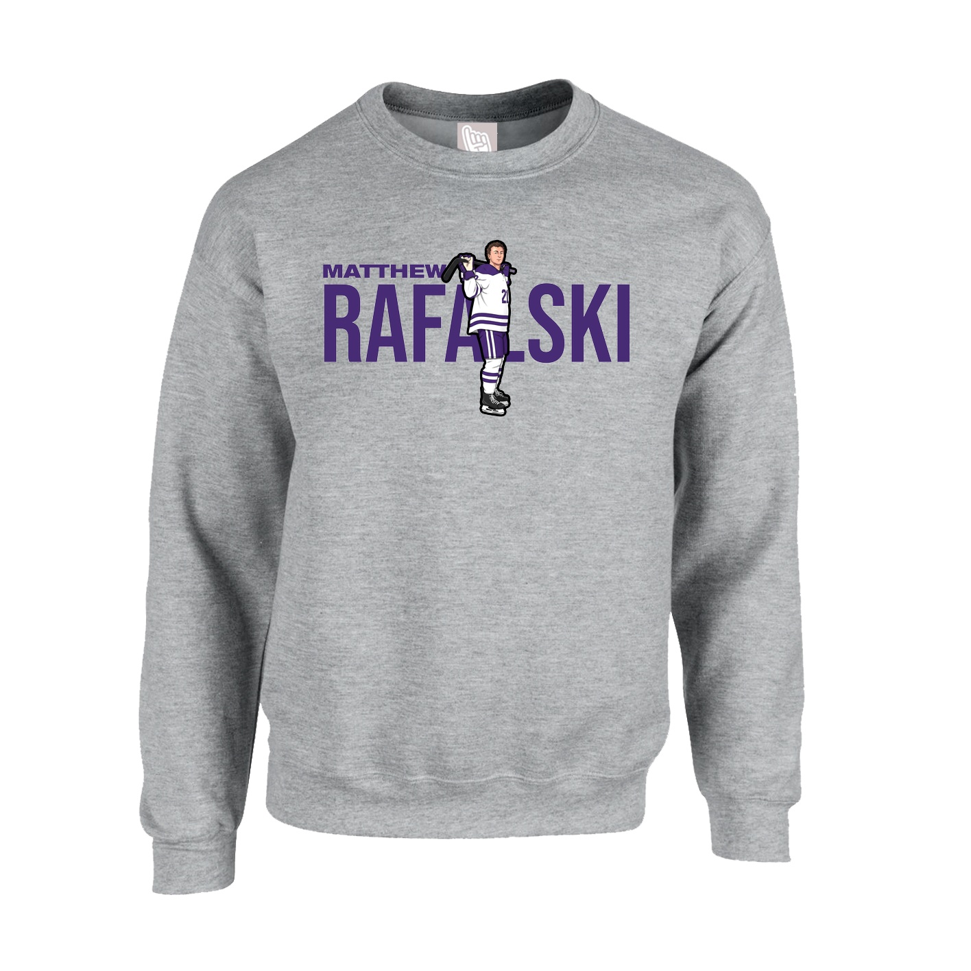 Fleece Crew — Player Name in Grey