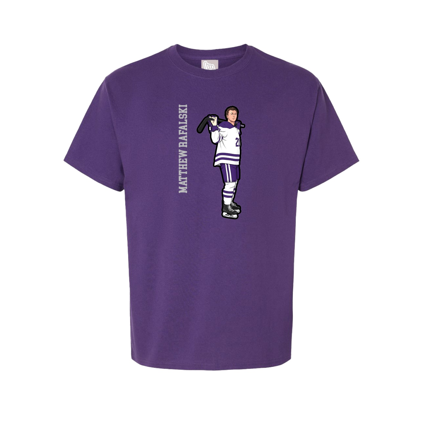 Tee — Name Vertical in Purple