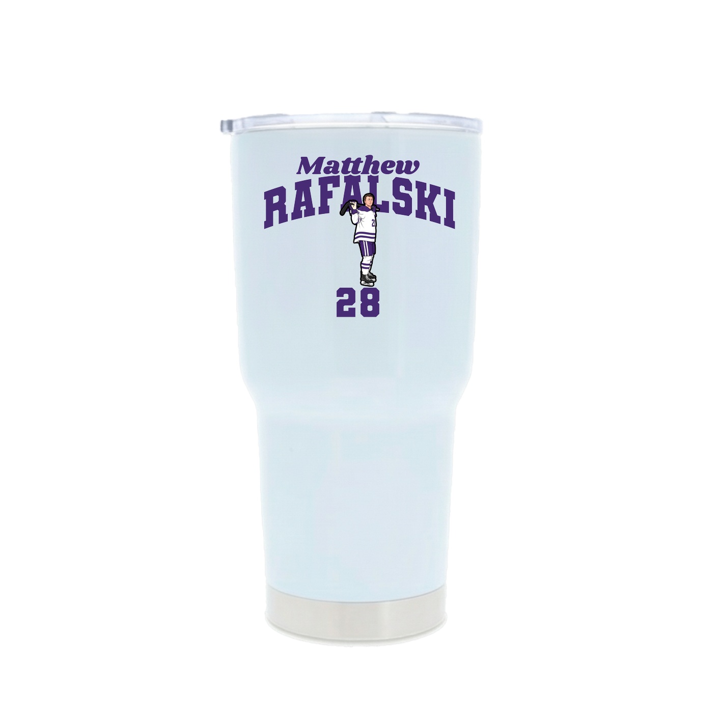 30oz Stainless Steel Tumbler — Signature Arch in White