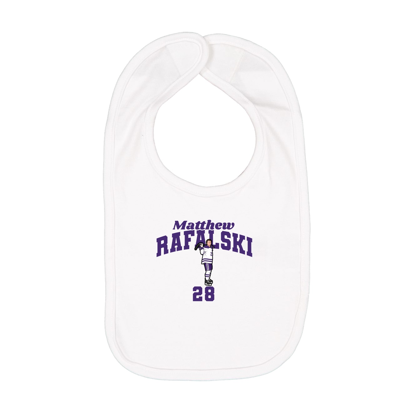 Infant Bib — Signature Arch in White