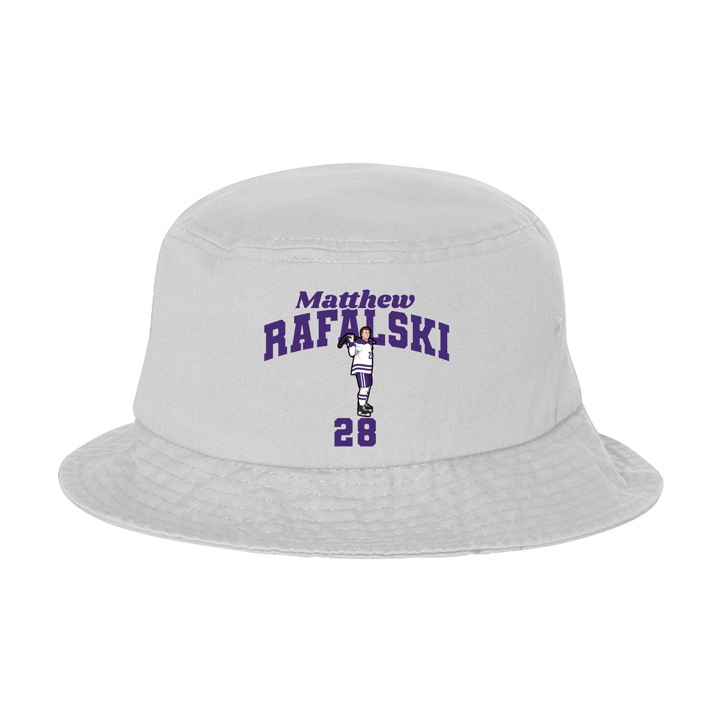 Bucket Cap — Signature Arch in White