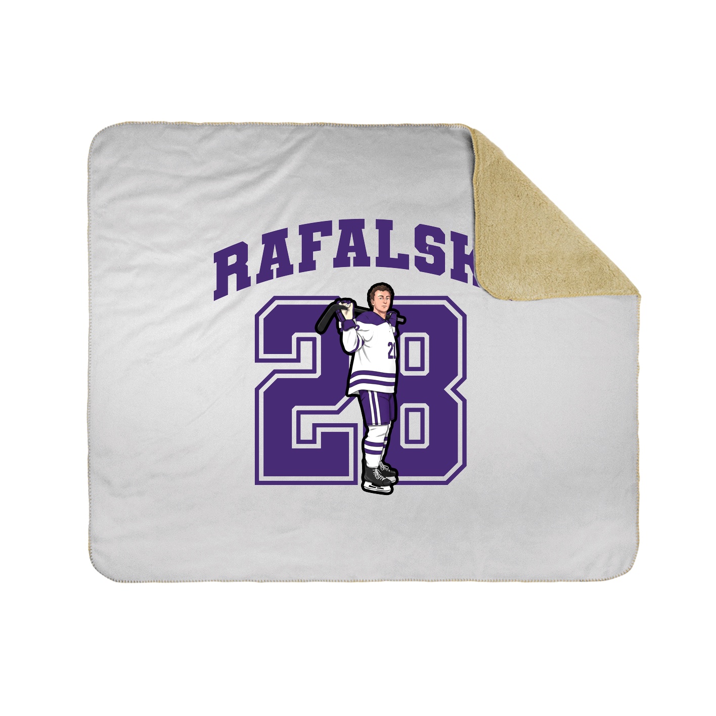 Throw Blanket — Number in White