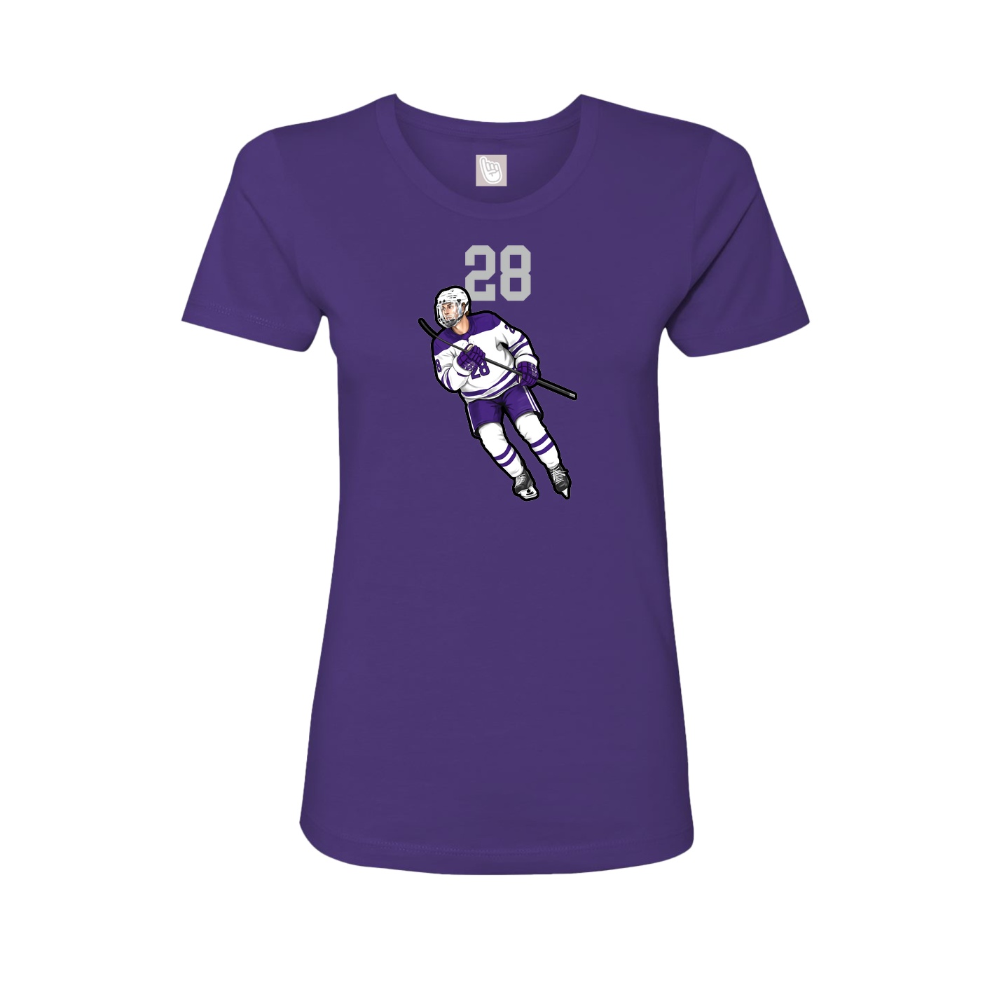 Womens Tee — Number Top in Purple