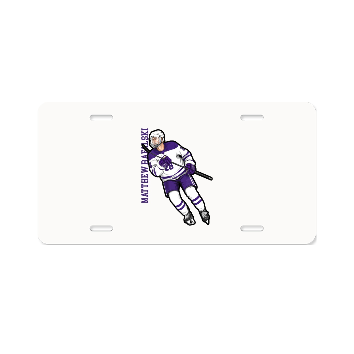 License Plate — Name Vertical in Classic