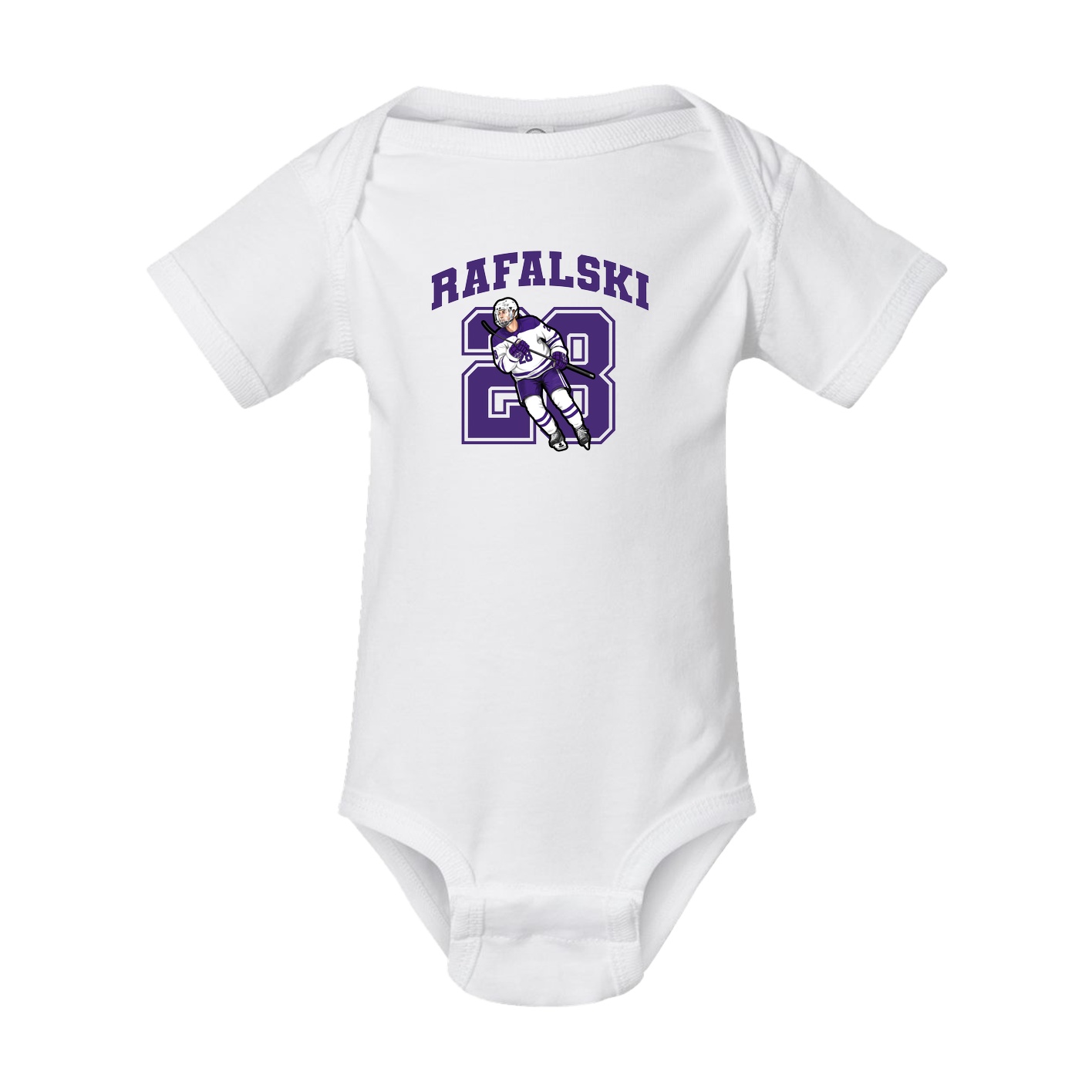 Baby Onesie — Number in White