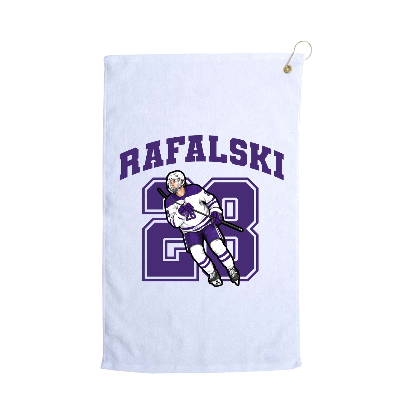 Golf Towel — Number in White