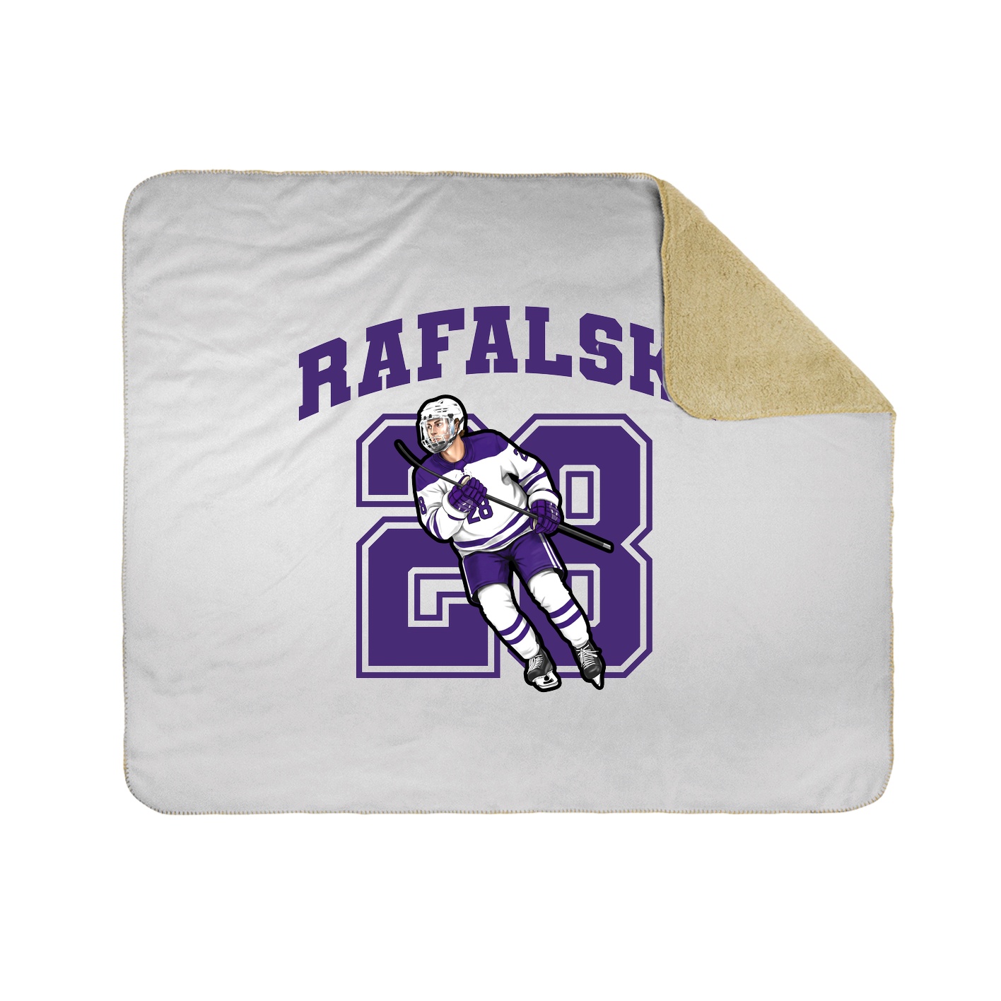 Throw Blanket — Number in White