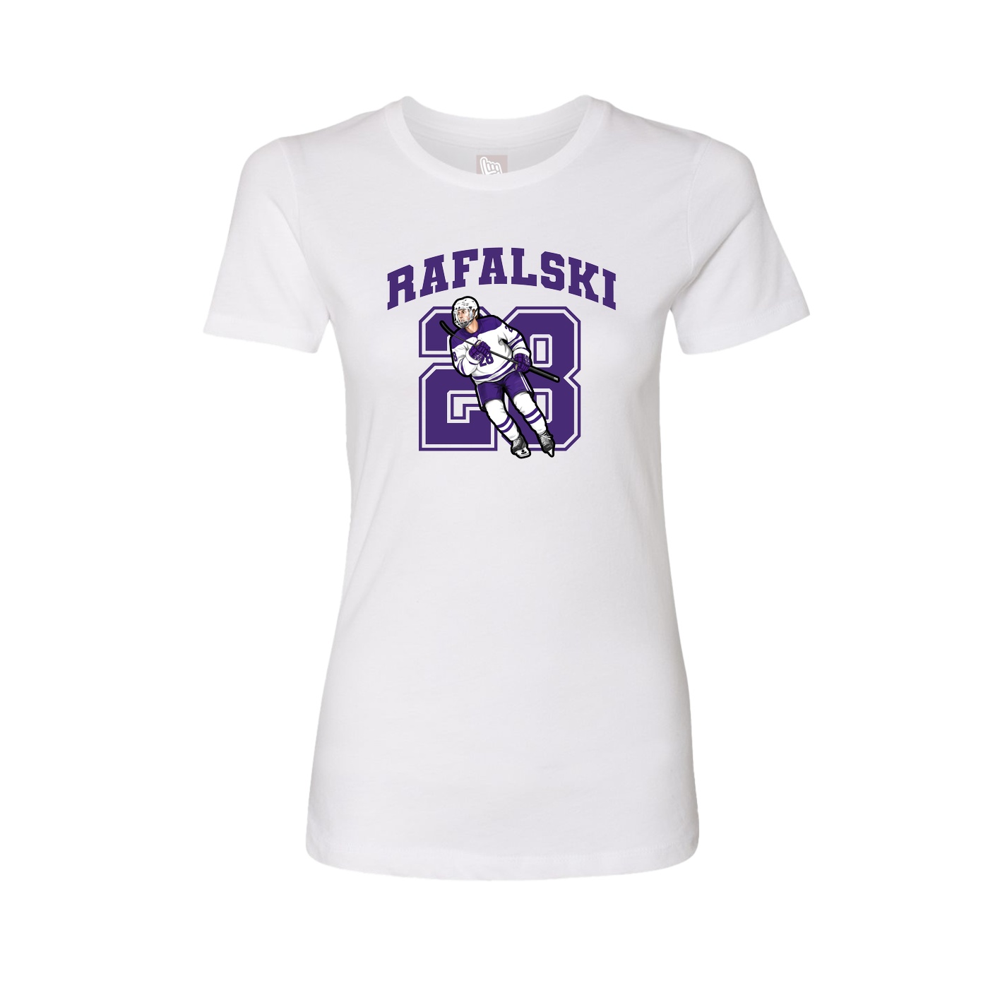 Womens Tee — Number in White