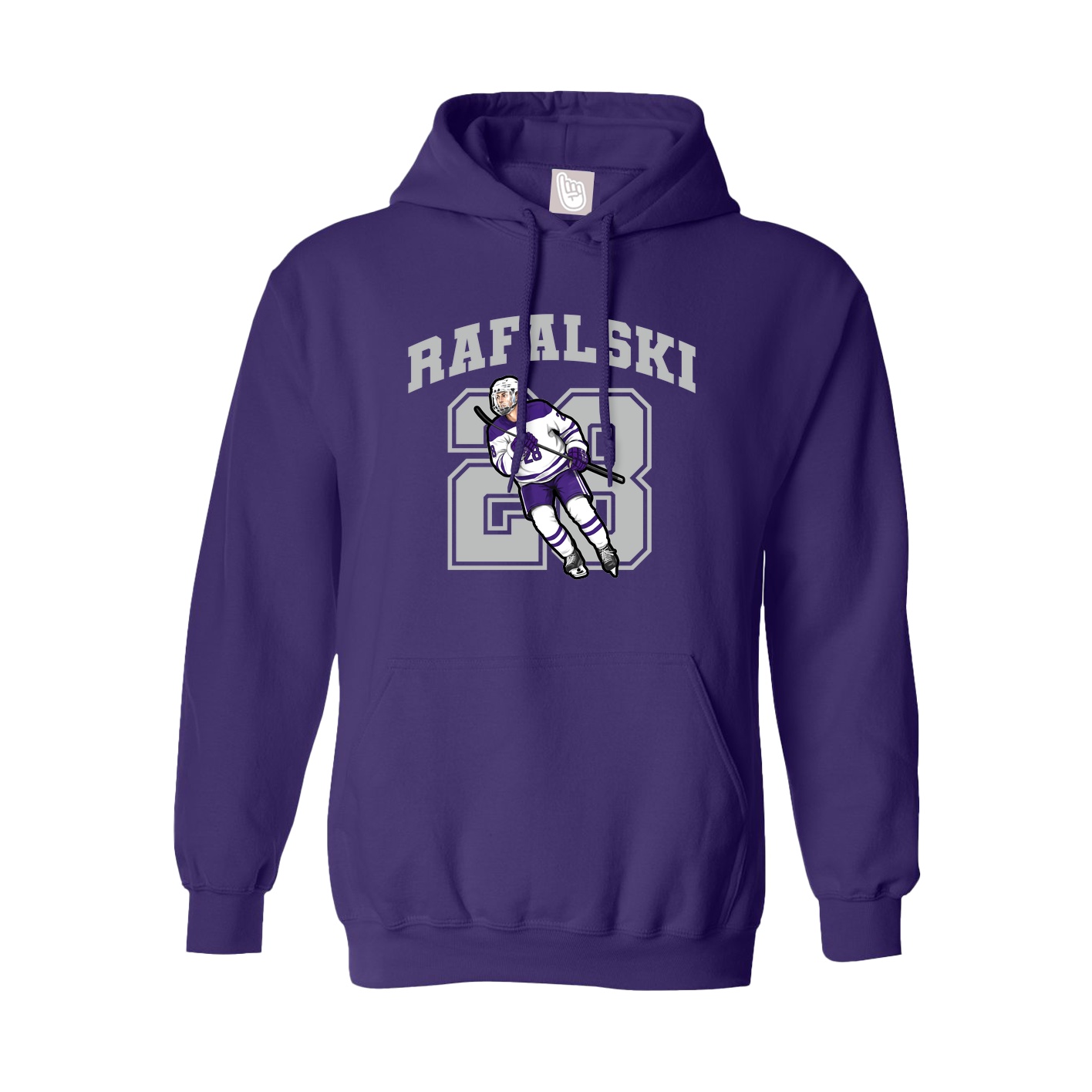 Hoodie — Number in Purple