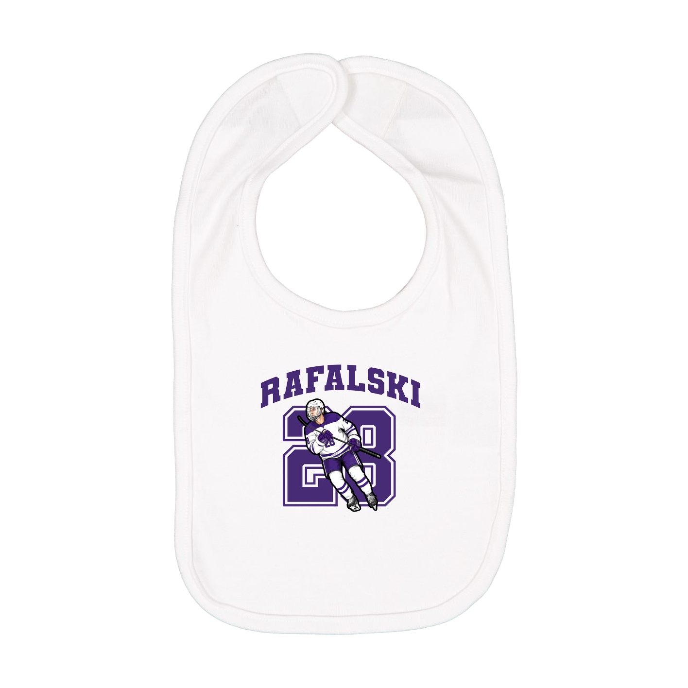 Infant Bib — Number in White