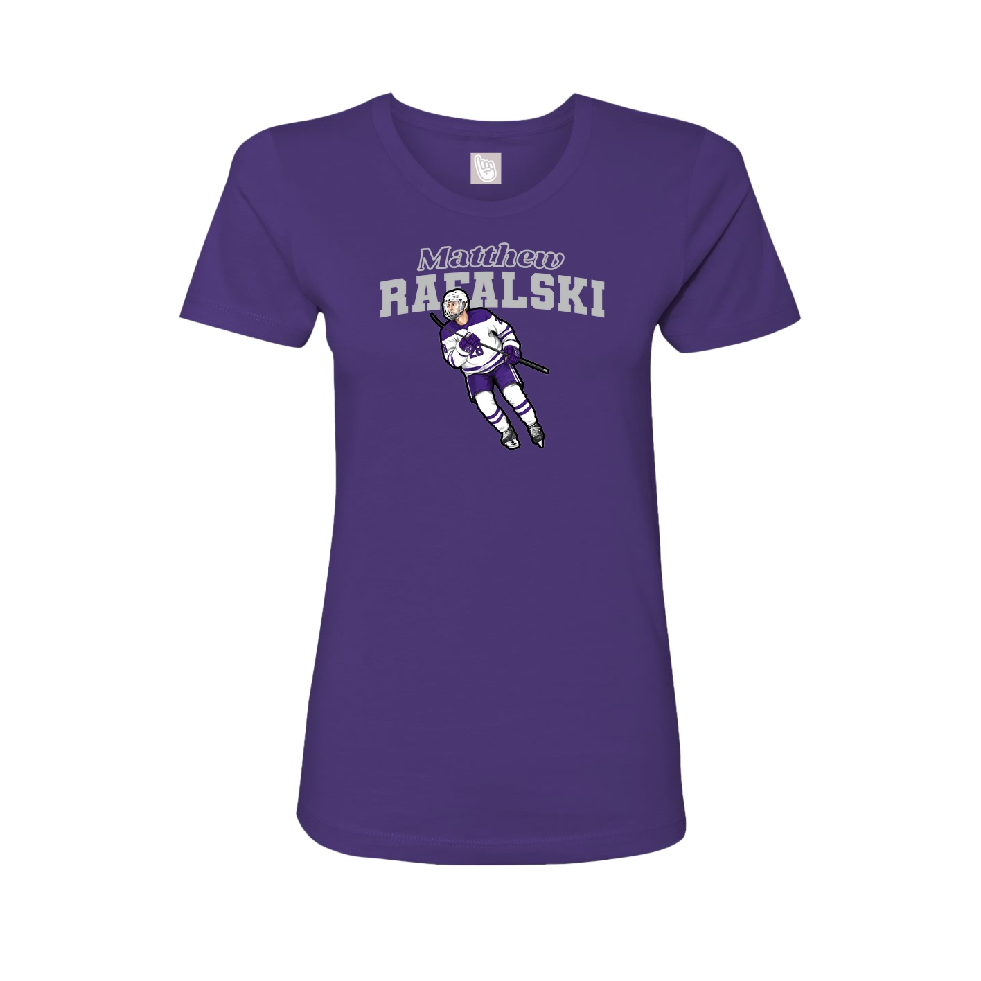 Womens Tee — Name Arch in Purple