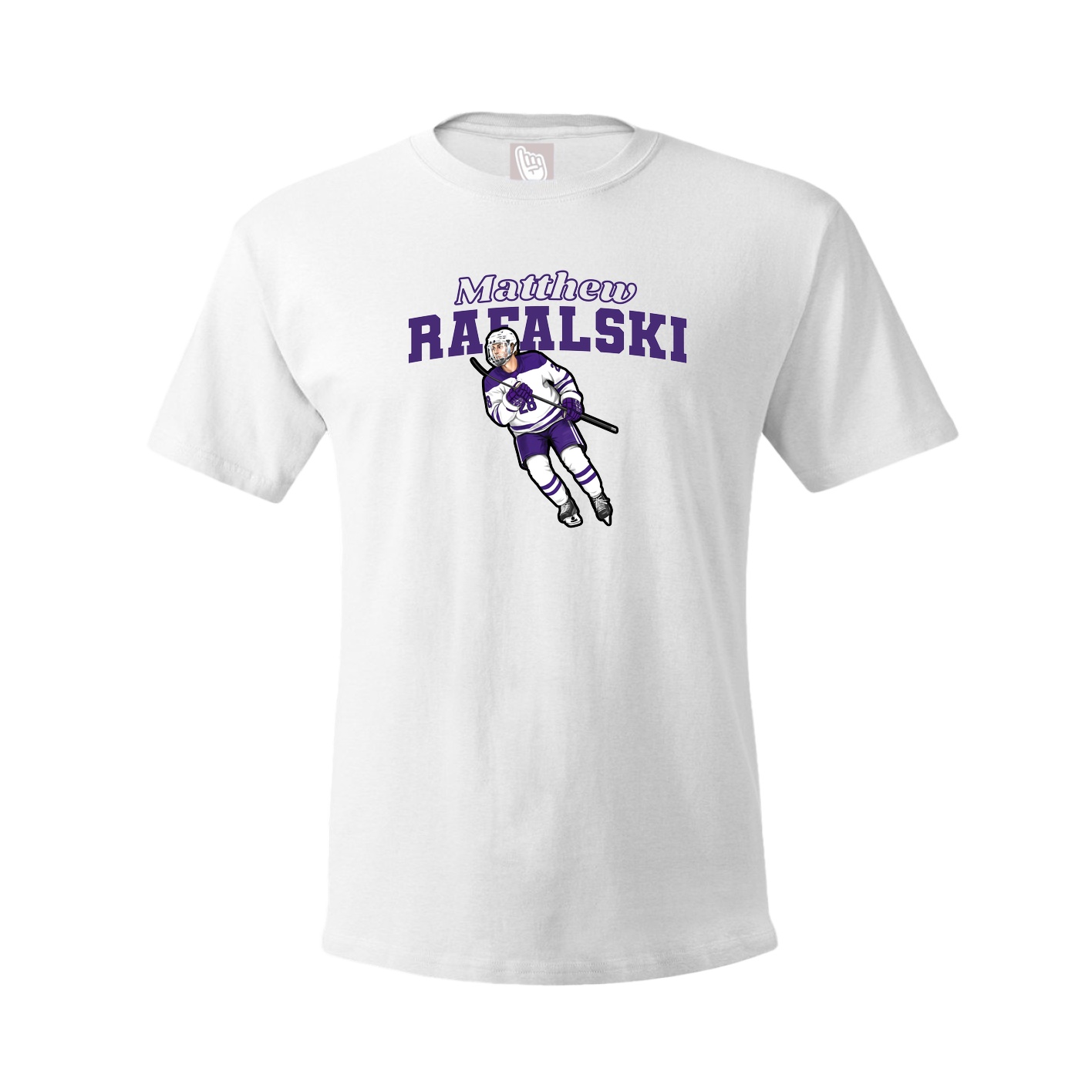 Youth Tee — Name Arch in White