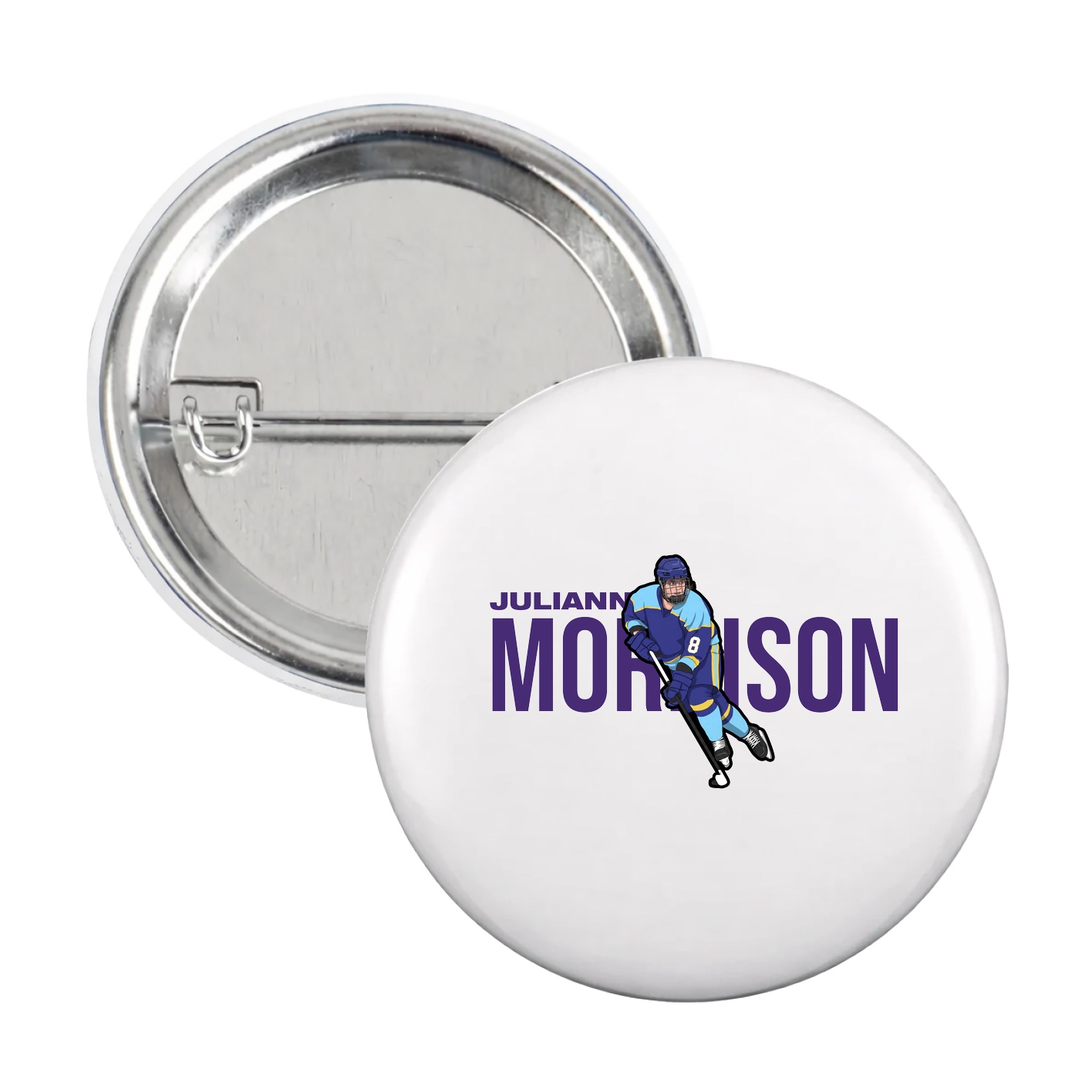 Game Day Button — Player Name in White