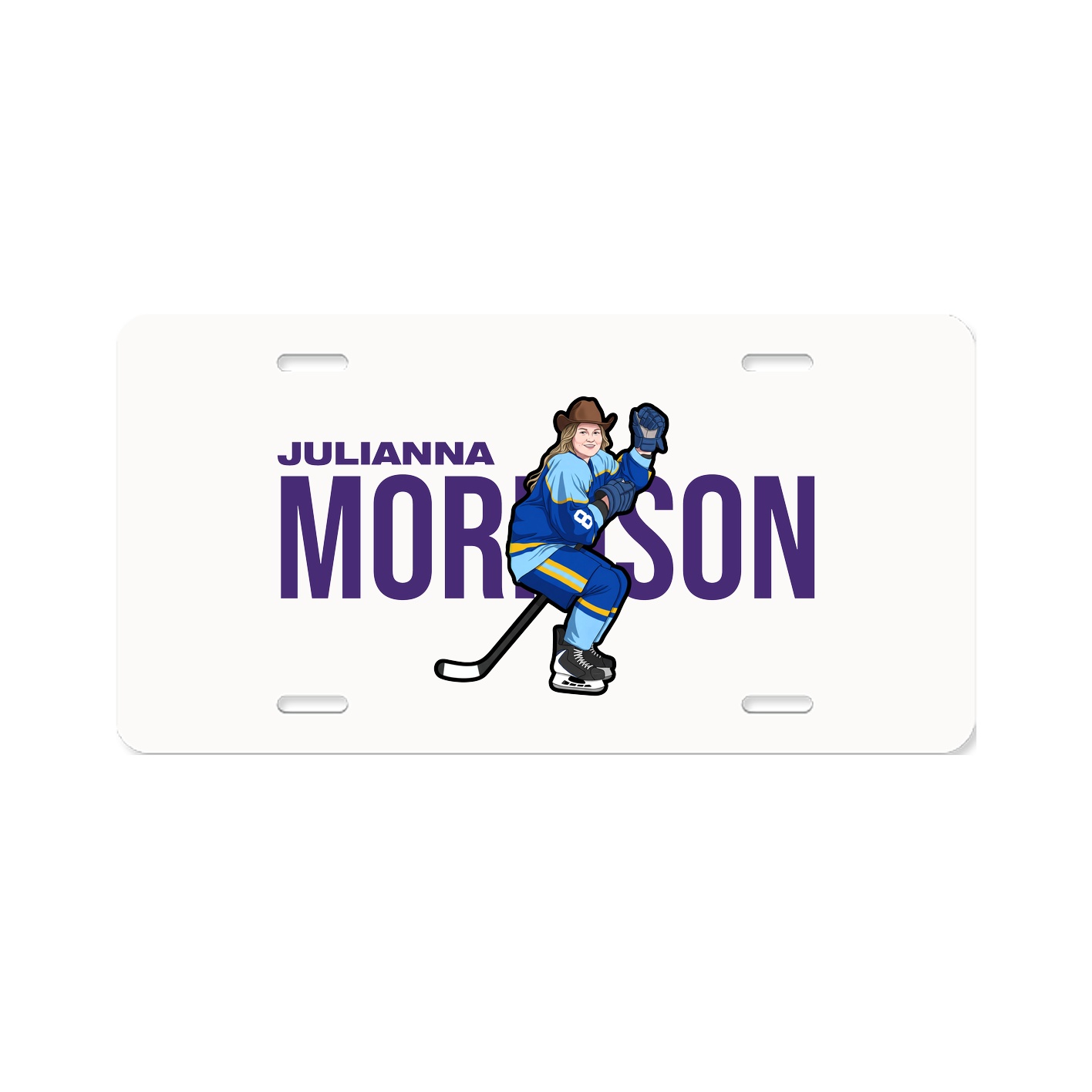 License Plate — Player Name in Classic