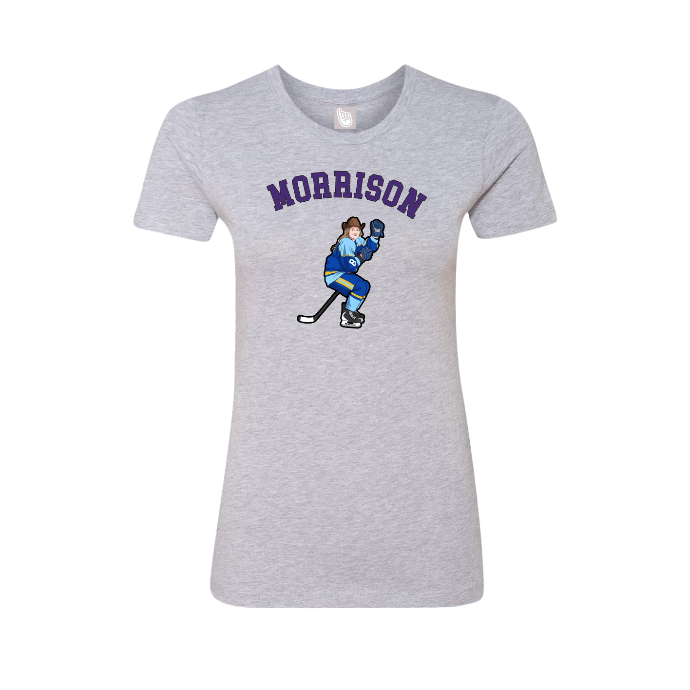 Fitted Women's Tee — Shirsey Arch in Grey