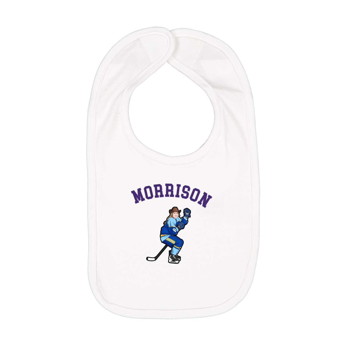 Infant Bib — Shirsey Arch in White