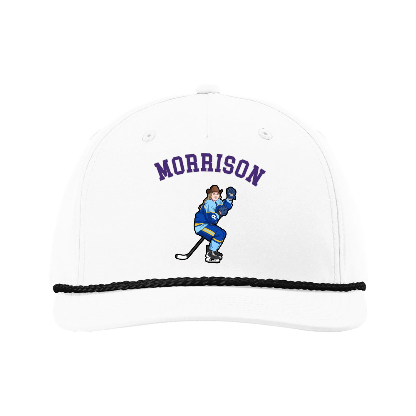 Five-Panel Classic Rope Cap — Shirsey Arch in White