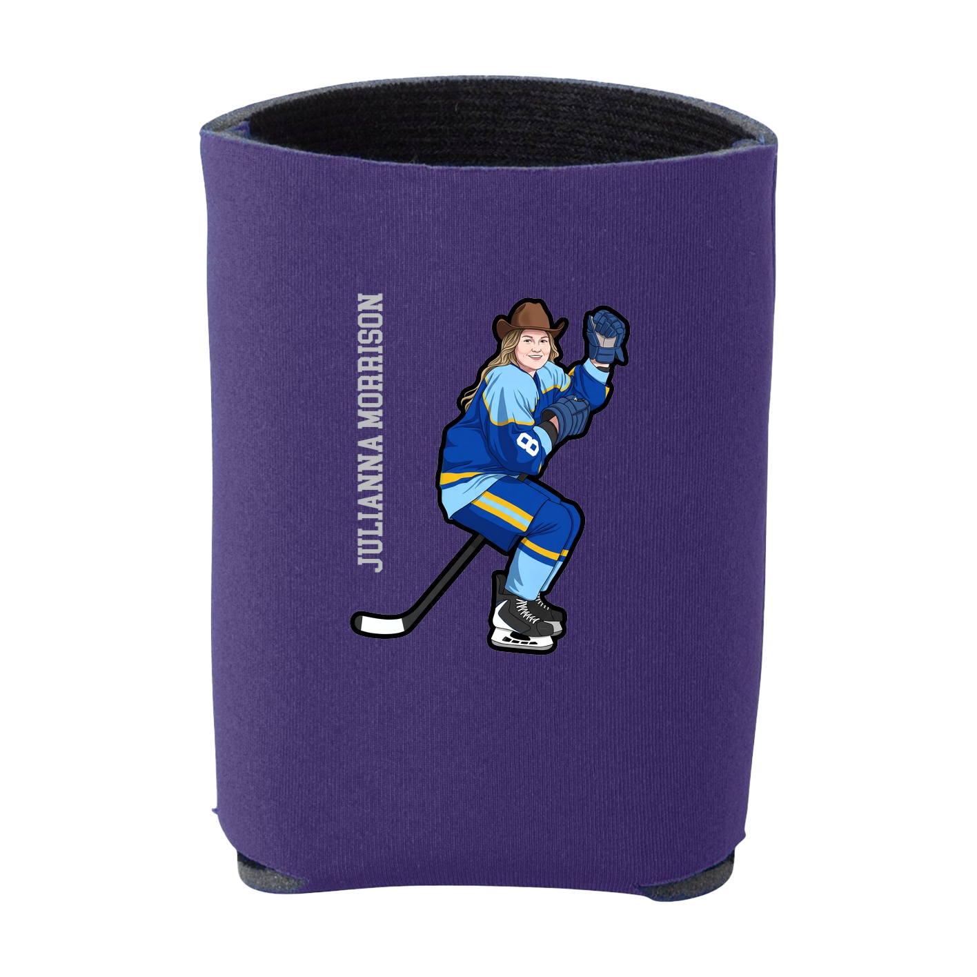 Can Holder — Name Vertical in Purple