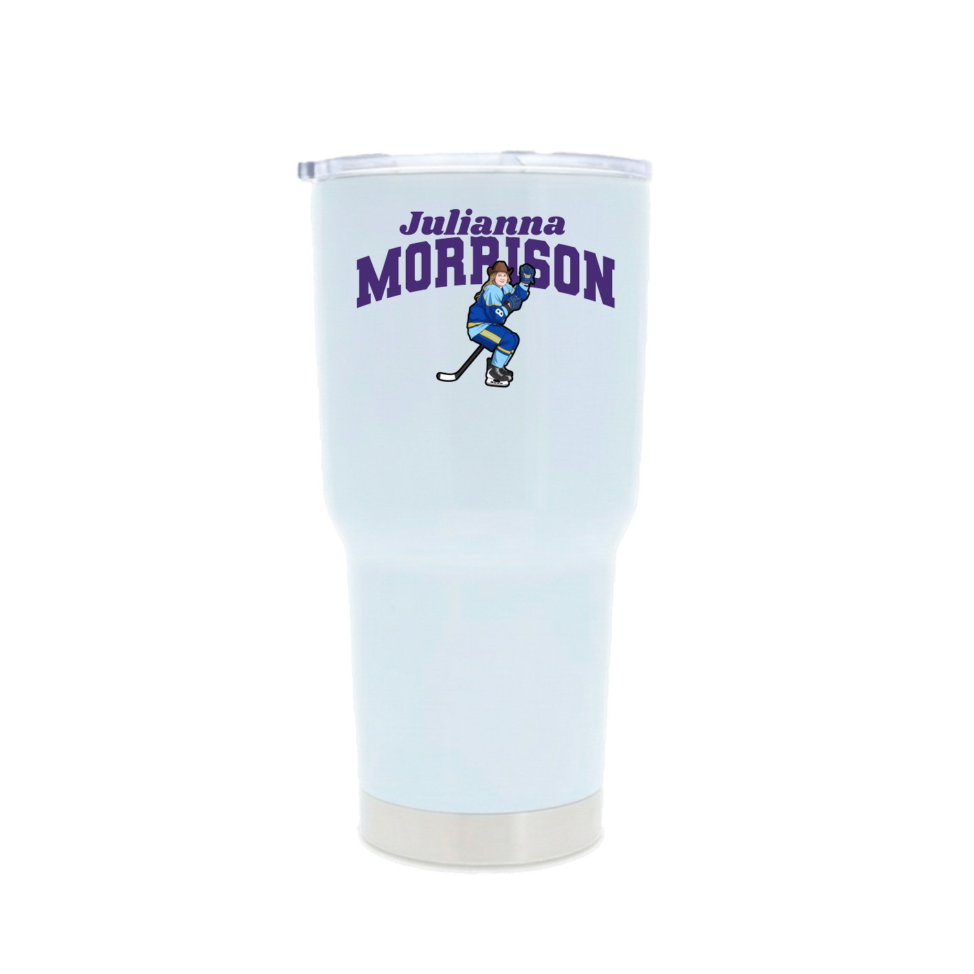 30oz Stainless Steel Tumbler — Signature Arch in White