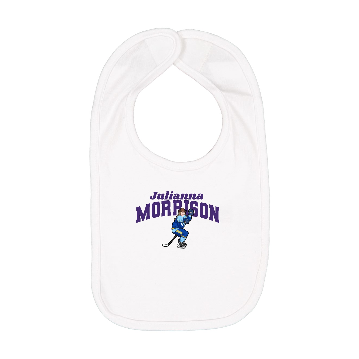 Infant Bib — Signature Arch in White