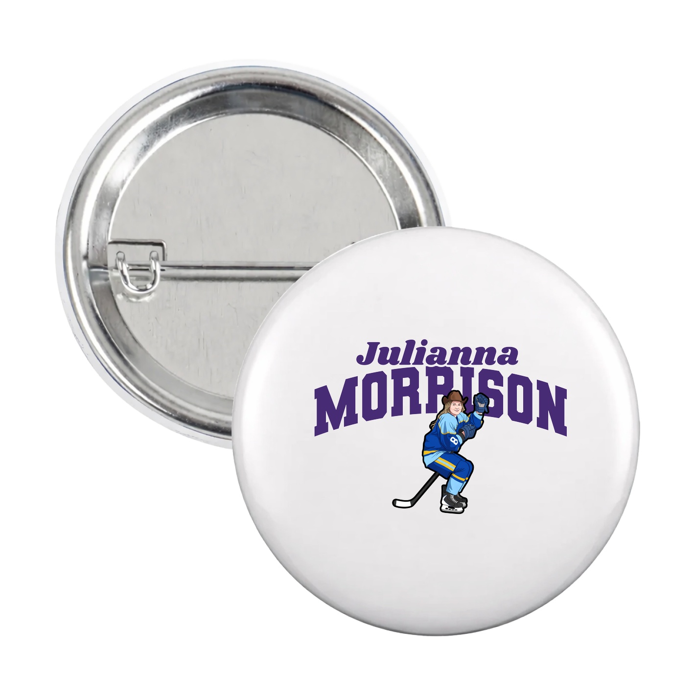 Game Day Button — Signature Arch in White