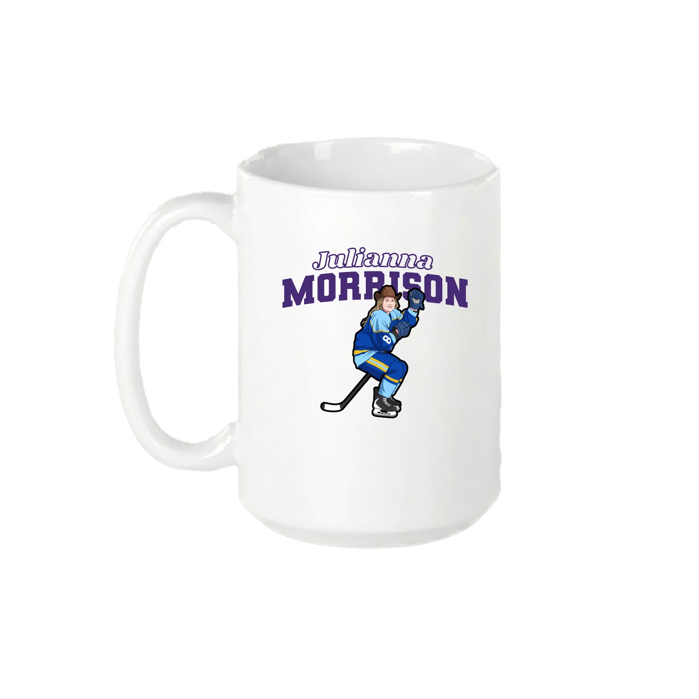 15oz Coffee Mug — Name Arch in White