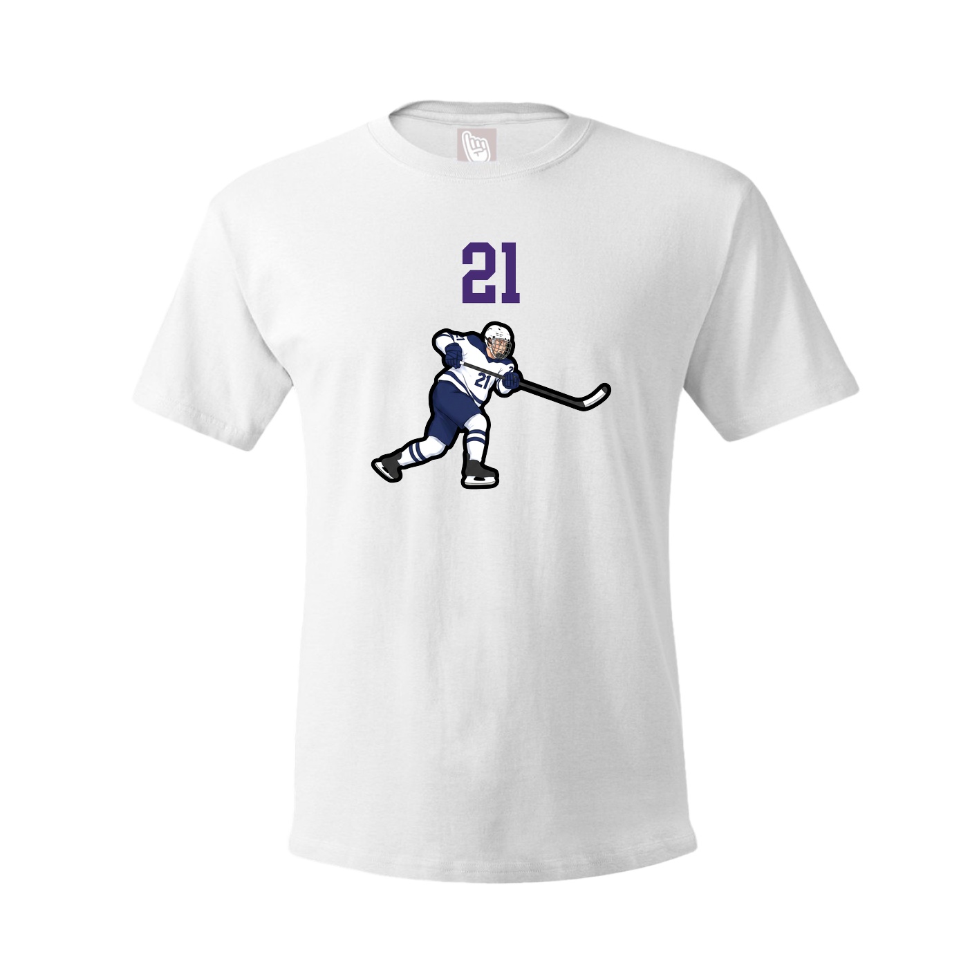 Youth Tee — Number Top in White